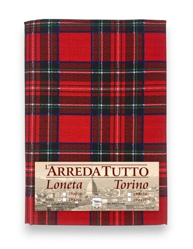 Telo copritutto tartan rosso - telo,